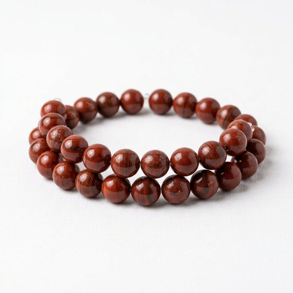 Red Jasper Beaded Bracelet