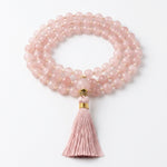 Mala 108 Perles Quartz Rose