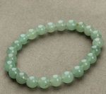 Bracelet perles vert pâle type aventurine, 8 mm — VoxArcana