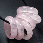 Bague anneau en quartz rose pâle, 17 mm — VoxArcana