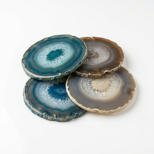 Coffret Sous-Verres en Agate (4 pieces)