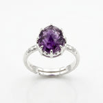 Bague Ajustable Amethyste