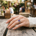 Bague Ajustable Amethyste