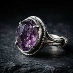 Bague Ajustable Amethyste