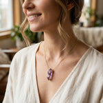Collier Pendentif Pointe d'Amethyste