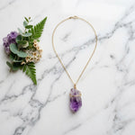 Collier Pendentif Pointe d'Amethyste