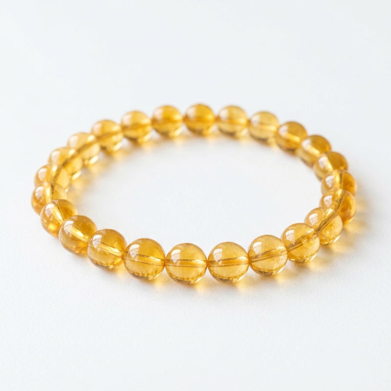 Bracelet de Perles en Citrine
