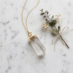 Pendentif Pointe Quartz Transparent