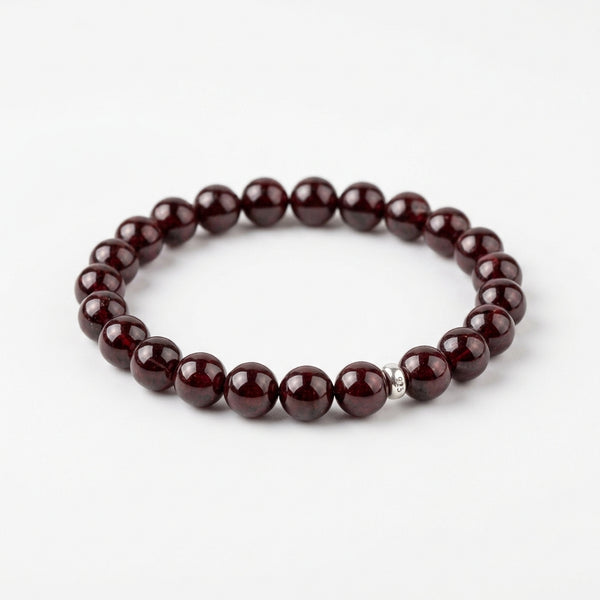 Bracelet de Perles en Grenat