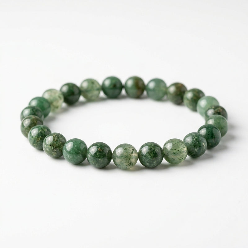 Bracelet de Perles en Aventurine Verte