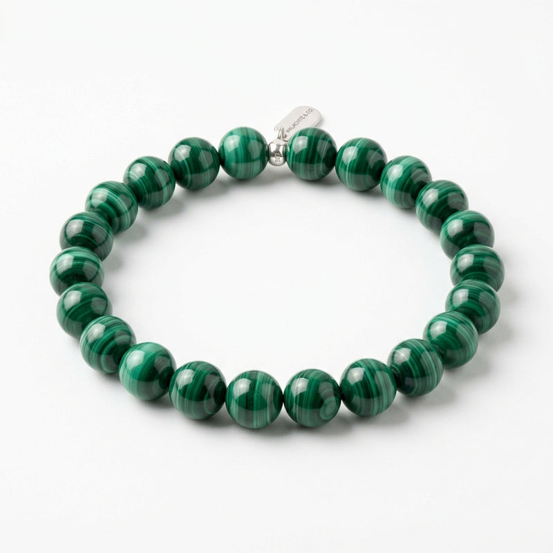 Bracelet de Perles en Malachite