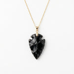 Pendentif Pointe de Fleche Obsidienne