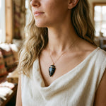 Pendentif Pointe de Fleche Obsidienne