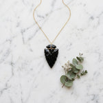 Pendentif Pointe de Fleche Obsidienne