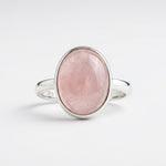 Bague Cabochon Quartz Rose