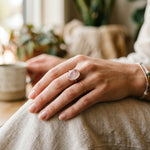 Bague Cabochon Quartz Rose